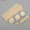 59 stks/set 3mm Kunstbloem Rotan Geur Geurverspreider Refill Stick Diy Bloemen Rotan Bal Hout Kraal Home Decor ambachten L230523