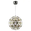 Chandeliers LED Art Chandelier Pendant Lamp Light Nordic Novelty Spark Ball Round Fireworks Hanging Restaurant Lobby Loft Home Fixtures