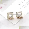 Cuff Links Gold Crystal Men Square Zircon Formal Business Shirt Cufflinks Button Fashion Jewelry Will And Sandy Drop Delivery Tie Cla Dhodu