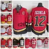 C2604 Vintage 12 Jarome Iginla Hockey Jerseys Mens 2002 Team Team Black Red Statched Рубашки C Patch M-XXXL
