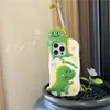 3D Cute Cartoon Dinosaur Telefon Fase for iPhone 14 13 12 11 Pro Max Cake Soft Gumowa silikonowa odporna na wstrząsy.