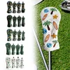 Другие продукты для гольфа 4pcs Set Head Covers Pu Leather Club Kutter для водителя Fairway Wood Hybrid Accessories 230606