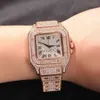 Andere Uhren Iced Out Diamond Watch Mens Fashion Square Watch Hip Hop Designer Luxusuhr J230606