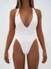 Onepiece Suits Sexy Deep v Swimsuit Women Lantage Swimwear Female Monokini Bathers Wating Summer Wear 230605