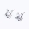 Boucles d'oreilles mode coréenne Imitation perle pour femmes à la mode étoile lune vêtements accessoires bijoux en gros