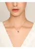 Modna nowa damska luksusowa designerka Naszyjnik Japonia i Korea Południowa Sprzedawanie prostych wszechstronnych netto czerwony podwójny pierścień rzymski transfer diamentowy koralik Rose Gold Short