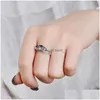 Cluster Rings Colorf Heart Diamond Ring Women Engagement Wedding Fashion Jewelry Gift Will And Sandy Drop Delivery Dhl2K