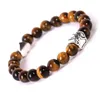 Bracciale con cuore in zampa di pietra naturale con perline Love Tiger Eye Agata Turchese Perline Bracciali Donna Uomo Gioielli di moda Regalo Will e Sandy Dhoj0