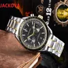 Mens Multi Functional Famous Watches Bracelet en acier inoxydable Mouvement japonais Montres à quartz Super Luminous Women Watch Montre307M