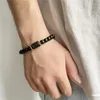 Brin douze zodiaque noir givré Agate perlé Bracelet Couple extensible bouddha perle amoureux mode bijoux cadeau