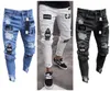 Hommes Jeans Fashion Party Ripped Skinny Hommes Vintage Wash Solid Denim Pantalon Casual Slim Fit Crayon Pantalon 230606