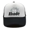 Ball Caps Rhude Printed Screen Hat American Style Cap Trendy Brand Fashionable Truck Hat Street Hip-hop Baseball Cap Trendy