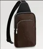 Avenue Sling Bag Mens 10A Alta Qualidade Designer Genuíno Couro Bolsas de Ombro Mans Designers Cross Body Purse Carteira Hobos Bolsa Cinto Bolsa Bumbag Cintura Bag 46344