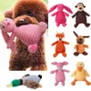 Cane da compagnia Peluche Animale da masticare Giocattolo Farcito Cotone Cani Squeaky Giocattoli interattivi Bambola morbida resistente al morso Per gatti Animali domestici Accessori