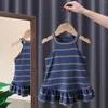 Vestiti da ragazza Toddler Kids Baby Girls Daisy Slip Dress Stripe Beach Clothes