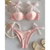 Swim Wear Sexy Pink Pink Bikini Swimsuit отталкивать сетчатые купальники, бразильский купальный костюм бикини пляжная одежда 230605