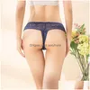 Femmes G-Strings Femmes Dentelle Arc Culotte T Back Lady Sous-Vêtements G String Voir À Travers Brève String Sexy Lingerie Sous-Vêtements Vêtements Dr Dh32M