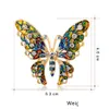 Pins Brooches Colorf Enamel Butterfly Brooch Gold Crystal Rhinestone Pins For Women Mens Wedding Bouquets Fashion Jewelry Will And Dh2Lt