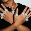 Factory Custom Hiphop Jewelry Sier VVS Moissanite Diamond Hip Hop star Iced Out Letter Ring MenVVS