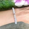 Länkarmband MG1095 Grad 6 mm Blue Lace Agates Armband Design Yoga Mala för kvinnor Läkande kristaller Balans