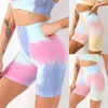 Active Shorts Tie Dye Womens Yoga High Waisted Body Shaper Gym Workout Shapewear Voor Vrouwen Dij Afslanken BuLift