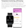 Montre intelligente de glycémie PPG ECG température corporelle oxygène sanguin soins de santé IP67 haute définition BT appel Fitness Tracker