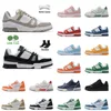 Projektant Low Sneakers Treaker Trainer Buty swobodne cielę skórzana skórzana Abloh Tripler Milk biały czarny dhgate męskie kobiety vuittns platforma platforma sportowa buty euro 36-45