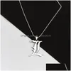 Pendentif Colliers Death Note L Lawliet Collier En Acier Inoxydable Ancienne Lettre Anglaise Perles Chaîne Cosplay Bijoux Accessoires Drop Deli Dhmdn