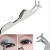 Wholesale New Hot Silver False Eyelash Extension Remover Applicator Nipper Tweezer Clip Makeup Tool