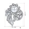 Pins Brooches Sier Pearl Brooch Crystal Diamond Pins Cor Dress Suit Women Fashion Jewelry Will And Sandy Gift Drop Delivery Dhd3T