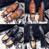 Luxury Brand Tassel Dress Shoes Men Business Office Formal Suit Shoes Designer Genuine leather crafted Crocodile print Loafers Party Wedding Flat Shoes Size 38-46