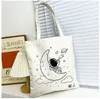 Avondtassen 36x33 cm Cartoon Graffiti Meisjes Draagtas Handtassen vrouwen Canvas Winkelen Rits Studenten Voor Boeken Pouch