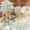 화병 10pcs 웨딩 파티 의식 투명한 명확한 아크릴 받침대 기둥 배경 단계를위한 꽃병