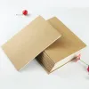 تغطية Kraft Brown Cover Schitching Notepad School Protector Soft Daily Noteboor مع خط نسخ ناع