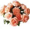 Fleurs décoratives ABRICOT Rose Fraîche Artificielle Real Touch Décorations Pour La Maison Pour La Fête De Mariage Anniversaire Saint Valentin Cadeau