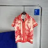 Mens designer shirt summer short sleeve casual button up shirt printed bowling shirt beach style breathable T-shirt clothing #206