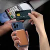 Para magsafe magnético carteira de couro titular do cartão + airtags caso rastreador para iphone 14 11 12 13 pro max x 7 ímã capa acessórios