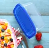 Contenitore per torta in plastica usa e getta da 709 ml all'ingrosso 2 tipi di coperchio colorato modello torta a strati scatola per pane scatole bento scatola per il pranzo