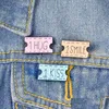 Pins Broschen Cartoon Ticket Smile Hug Pins Emaille Brosche Anstecknadel Abzeichen Modeschmuck für Frauen Mädchen Will And Sandy Drop Delive Dh2Xk