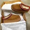 Casual skor tofflor tasman tofflor chesut päls glider fårskinn skjuling tazz nya mules kvinnor män ultra mini plattform boot slip-on skor mocka övre eur 37