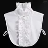 Bow Ties 2023 Korean Style Ruffles Stand Detachable Shirt Collar Fashion Lace Fake Blouse Accessories