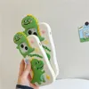 3D Söt tecknad dinosaurie Telefonfodral för iPhone 14 13 12 11 Pro Max Cake Soft Rubber Silicone Socktproof Protective Cover Shell