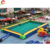 wholesale Activités de plein air de bateau libre 12x6m (40x26ft) Table de billard gonflable personnalisée air exploser piscine de billard snooker à vendre