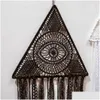 Autre Décor À La Maison Triangle Yeux 27Cm Rame Tenture Murale Tapisserie Tissé À La Main Grand Pour Chambre Boho Drop Delivery Garden Dhzmk