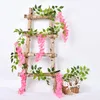 Decoratieve bloemen verbeterden 180 cm Wisteria Artificial Vine Garland Wedding Arch Decoratie nep planten gebladerte rattan achterblijvend klimop muur