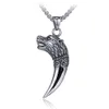Pendant Necklaces Wolf Tooth Ancient Sier Stainless Steel Chain Necklace Women Men Hiphop Fashion Fine Jewelry Drop Delivery Pendants Dh1Dy