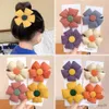 Outros 1pc Faixas de cabelo de flores coloridas feitas à mão Cordas de cabelo fofas Acessórios para crianças
