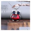 Pendant Necklaces Fashion Snake Chain Crystal Necklace Sweater Jewelry Small Cute Owl Bird For Women Gift Drop Delivery Pendants Dhee2