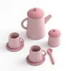 Kitchens Play Food Miniature Cups Set Pretend Toys For Girls Boy Soft Silicone Feeding Cup Early Education Items Tableware 230605