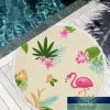 Quality The latest 150CM round printed beach towel, green plant style plus peach skin, tassels soft feel